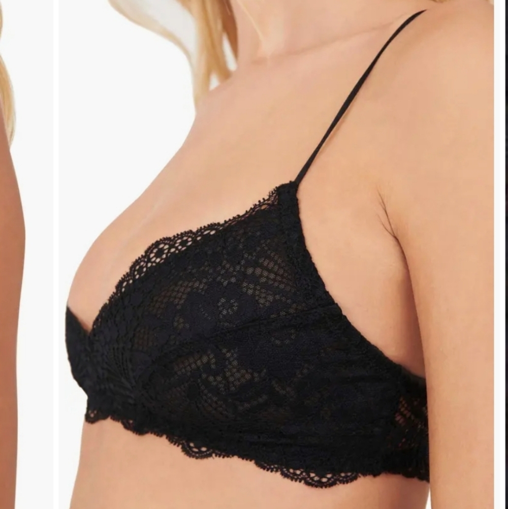Free People Black Maya Multiway Bralette Lace Bra Size Small - Picture 5 of 12